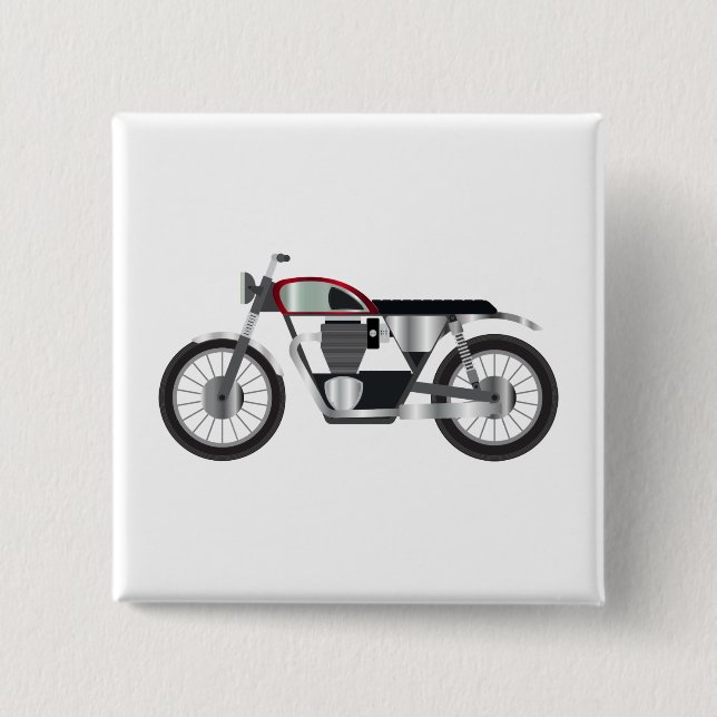 Motorcycle 2 Inch Square Button (Front)