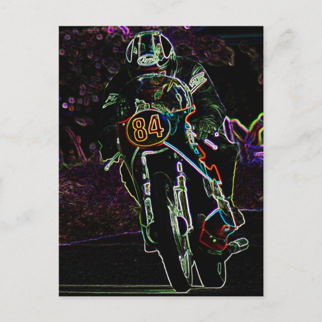 Motorcycle 2 pccnm postcard (Front)