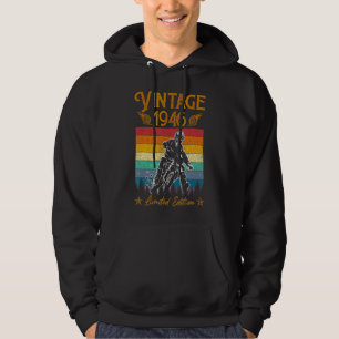 Motorcycle 76th Birthday Men Vintage 1946 Biker Mo Hoodie