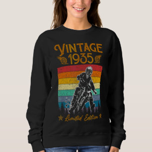Motorcycle 87th Birthday Men Vintage 1935 Biker Mo Sweatshirt