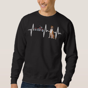 Motorcycle American Staffordshire Terrier Heartbea Sweatshirt