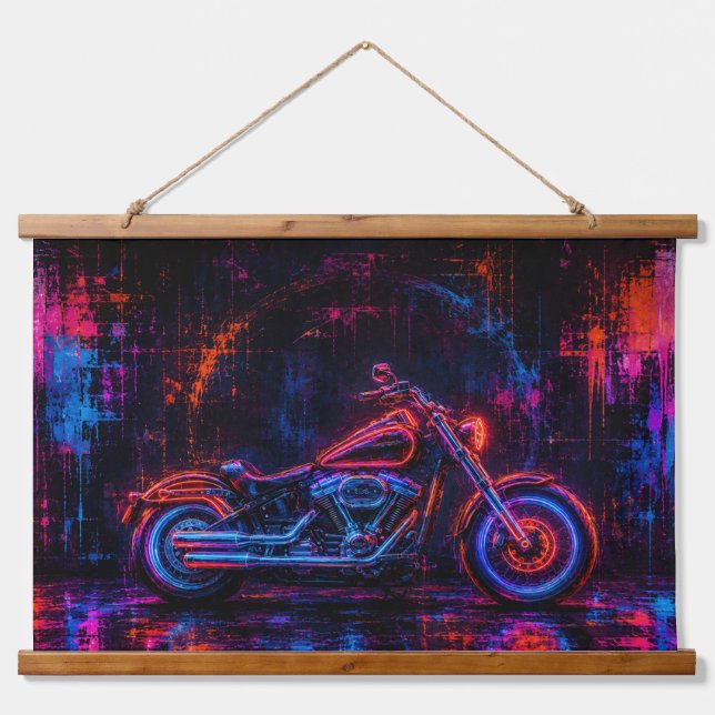 Motorcycle Art Hanging Tapestry (Front)