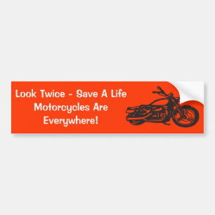 Motorcycle Awareness Bumper Sticker