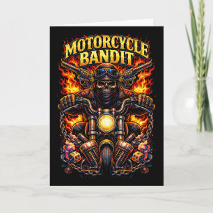 Motorcycle Bandit Holiday Card