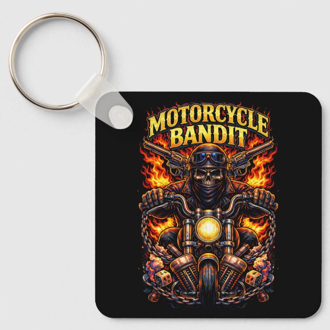 Motorcycle Bandit Keychain (Front)