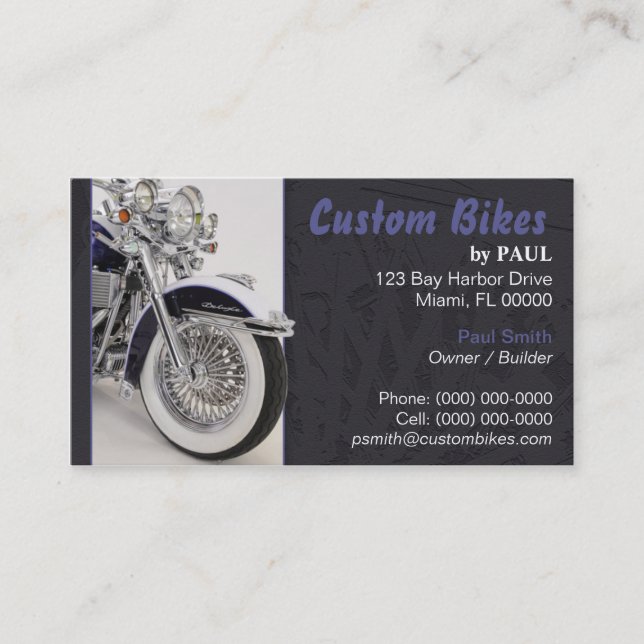 Motorcycle - Bike Builder Business Card (Front)
