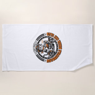 Motorcycle Biker Cat Pet Lover Shirt Art - Motorcy Beach Towel