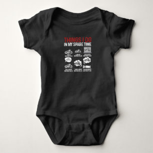 Motorcycle Biker Rider Things I Do In My Spare Baby Bodysuit