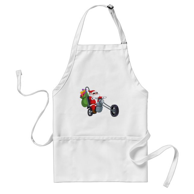 motorcycle biker santa claus standard apron (Front)