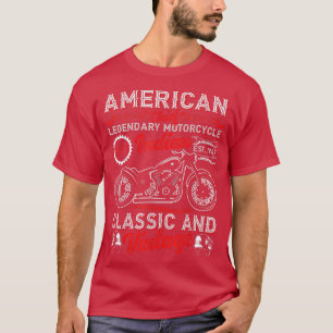 Motorcycle Biker Vintage Retro American Men Women  T-Shirt