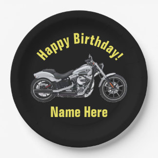 Motorcycle Birthday Plates