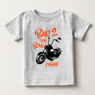 Motorcycle birthday shirt bad to the bone tshirt