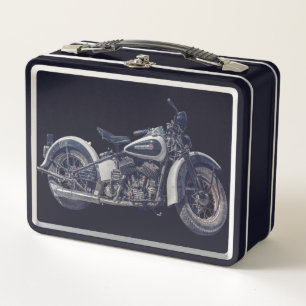 Motorcycle - Black Lunchbox