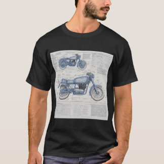Motorcycle Blue Print Original T-shirt