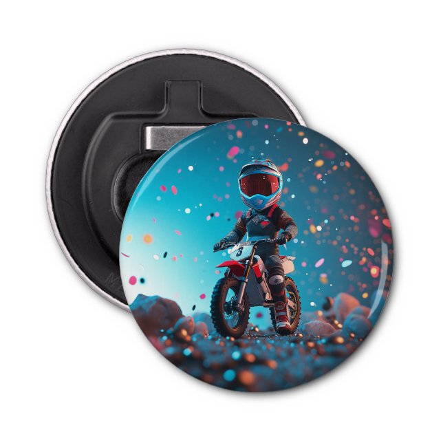 Motorcycle | Boys Birthday party Bottle Opener (Front)