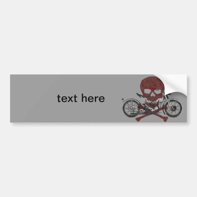 Motorcycle Bumper Sticker (Front)