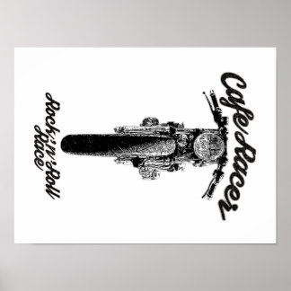 Motorcycle cafe racer poster