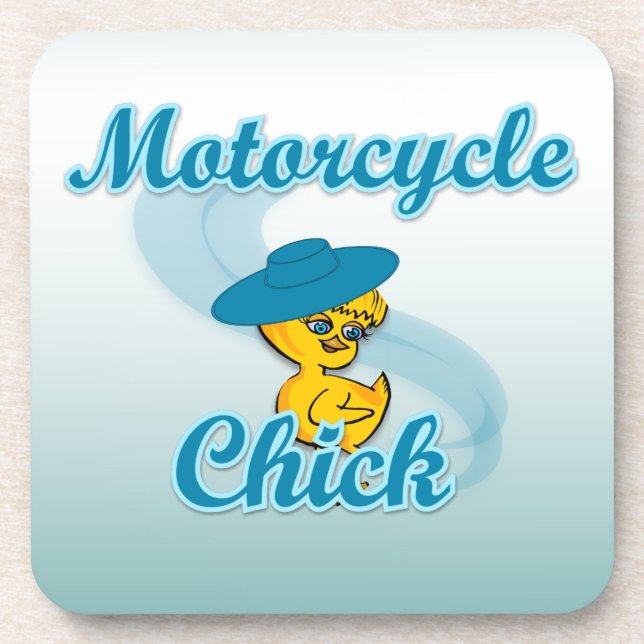 Motorcycle Chick #3 Coaster (Front)