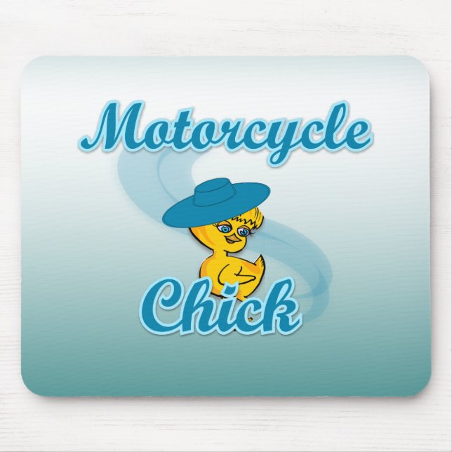 Motorcycle Chick #3 Mouse Pad (Front)