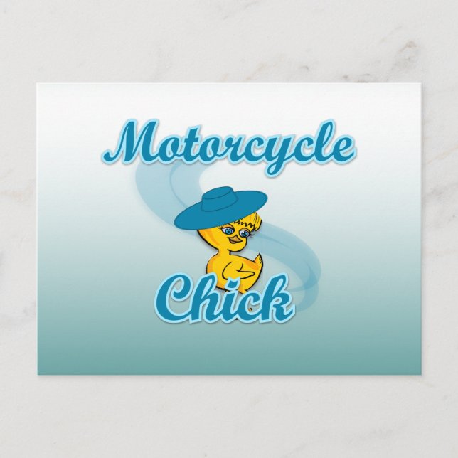Motorcycle Chick #3 Postcard (Front)