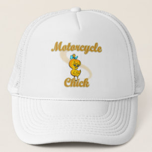 Motorcycle Chick Trucker Hat
