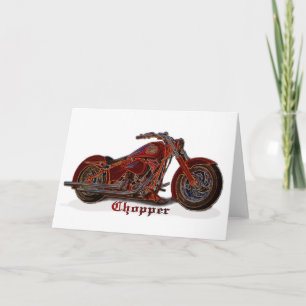 Motorcycle Chopper Card