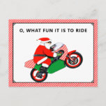 Motorcycle Christmas Cards<br><div class="desc">Funny cyclist Santa Claus on a motorcycle and creative Christmas quote for motorcyclist,  biker and motocross racers.</div>