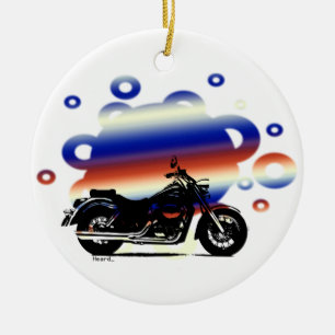 Motorcycle Christmas Ornament   Custom Message