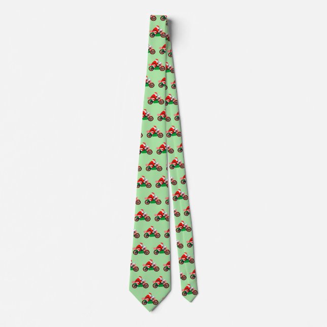 Motorcycle Christmas Tie (Front)