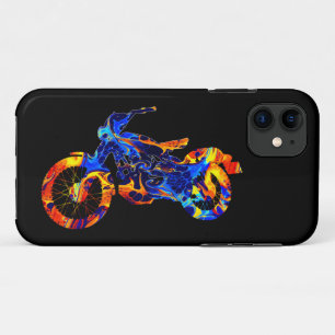 MOTORCYCLE COLORFUL MIX NEON PAINT   iPhone 11 CASE