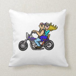 Motorcycle Couple Pillow  Customize It!