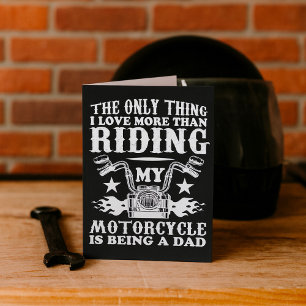Motorcycle Dad Biker Card
