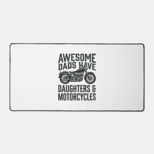 Motorcycle Dad Daughters Quote Vintage Vector Desi Desk Mat