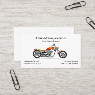Motorcycle Dealer Repair Shop Business Card