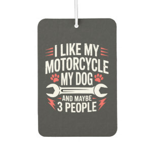 Motorcycle Dog Owner Humour Air Freshener
