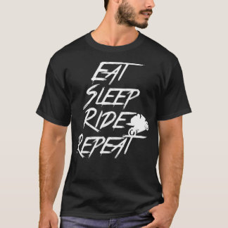 Motorcycle Eat Sleep Ride Repeat Graphic  T-Shirt