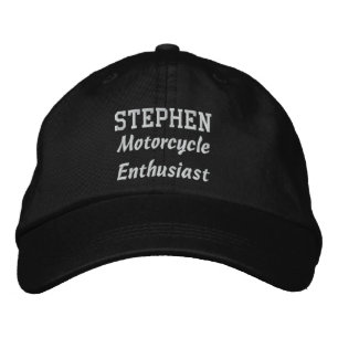 Motorcycle Enthusiast Custom Name V07D Embroidered Hat