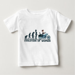Motorcycle Evolution for Ladies Womans Baby T-Shirt