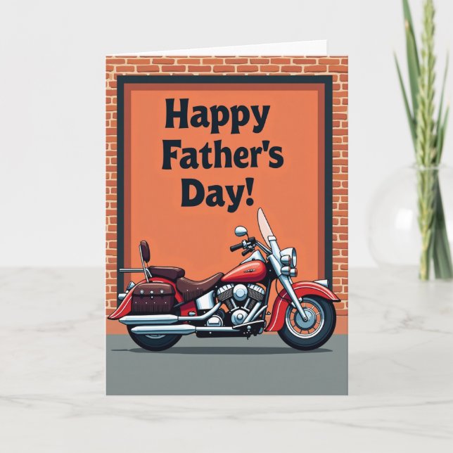 Motorcycle Fathers Day Card (Front)