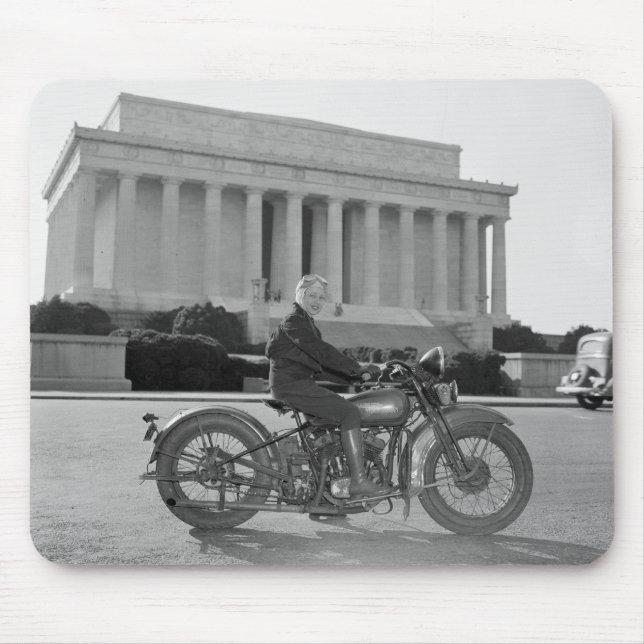 Motorcycle - First Woman Mouse Pad (Front)