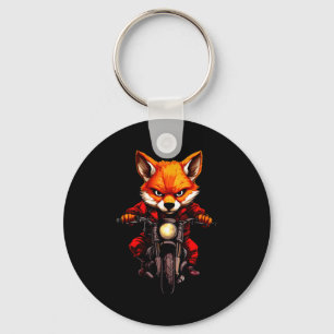 Motorcycle Foxes  Keychain
