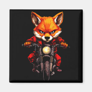 Motorcycle Foxes  Magnet