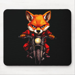 Motorcycle Foxes Mouse Pad