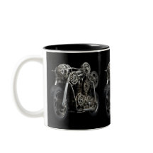Motorcycle gear look coffee Mug black 