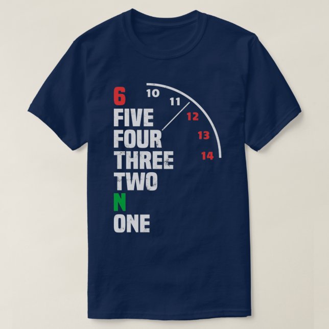 Motorcycle Gear Shift Pattern Motorcyclist Biker  T-Shirt (Design Front)