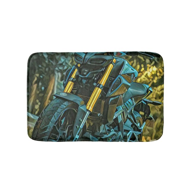 Motorcycle gift bath mat (Front)