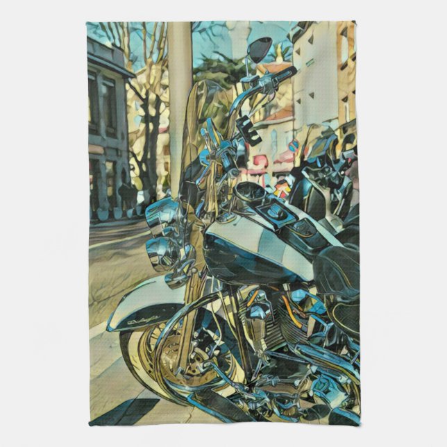 Motorcycle gift kitchen towel (Vertical)