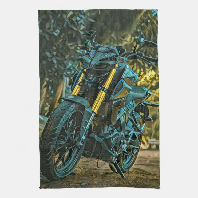 Motorcycle gift kitchen towel (Vertical)