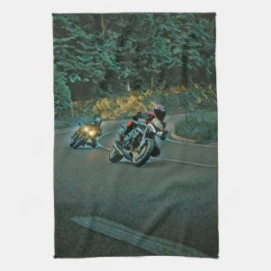 Motorcycle gift kitchen towel