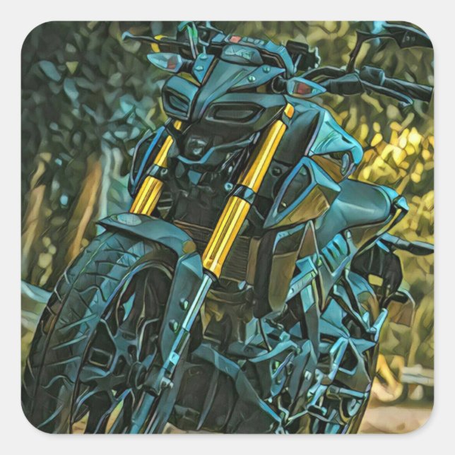 Motorcycle gift square sticker (Front)